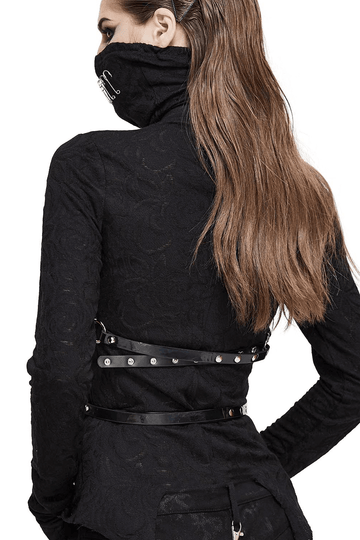 Gothic Style Faux Leather Women's Body Harness
